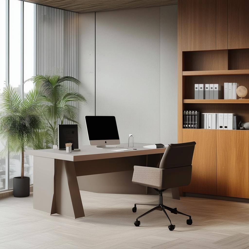 escritorio moderno minimalista de oficina